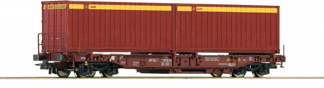 Standard pocket car with tcontainers<br /><a href='images/pictures/Roco/Roco-76753.jpg' target='_blank'>Full size image</a>